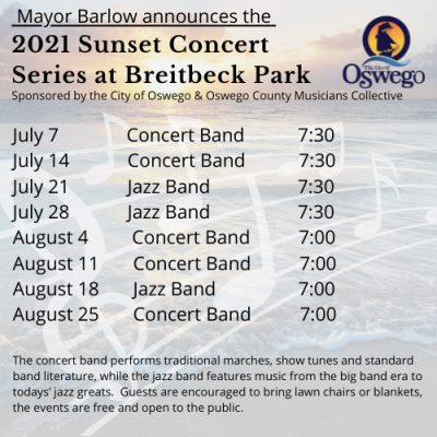 Oswego Summer Sunset Concert Series at Breitbeck Park